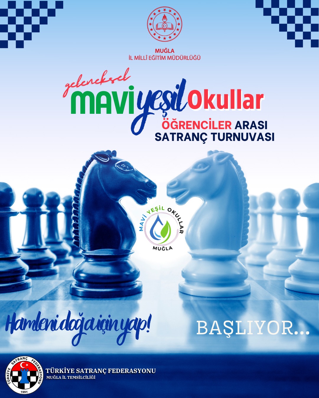 Mavi Yeşil Okullar Satranç Turnuvası Başlıyor